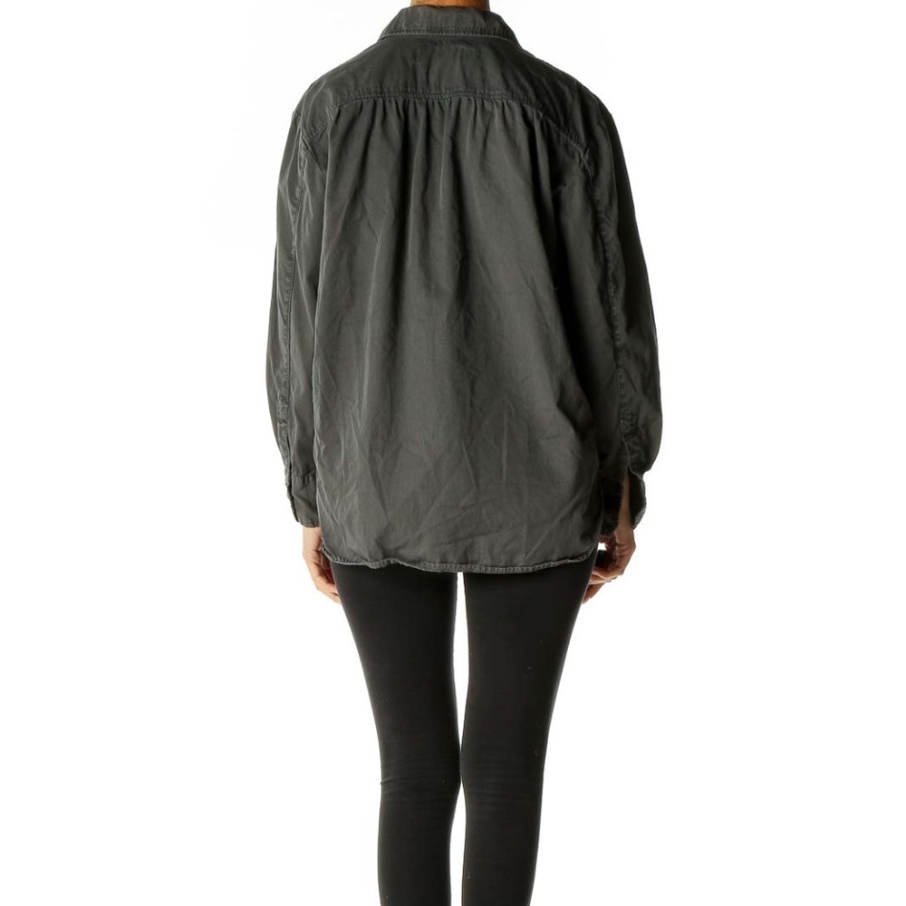 Madewell Gray Solid Work Shirt - Picture 3 of 4